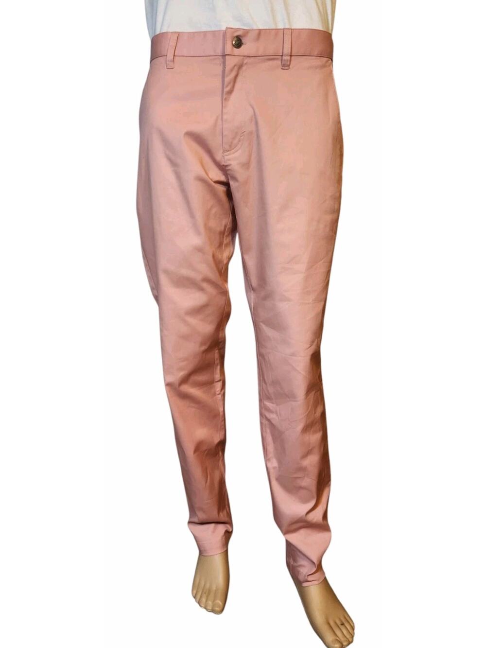 Fabletics The High Side Chino Pants Mens 34X34*(33)Pink Modern Classic Fit NWT